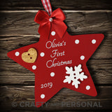 Personalised Baby's First Christmas Bauble Star