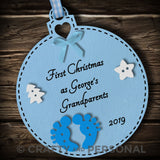 Personalised First Christmas as Grandparents Bauble