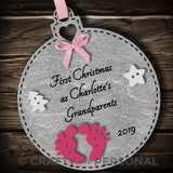 Personalised First Christmas as Grandparents Bauble